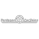 pentagoncarsales Logo von Pentagon Car Sales mit stilisiertem Pentagon in der Mitte.